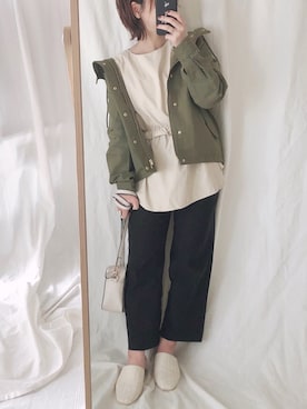 「URBAN RESEARCH（アーバンリサーチ）のアイテム（ブルゾン）」を使った、yumi.さん（レディース・151cm）の春コーディネート
