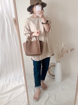 「NOFALL（ノーフォール）のアイテム」を使った、yumi.さん（レディース・151cm）の夏コーディネート