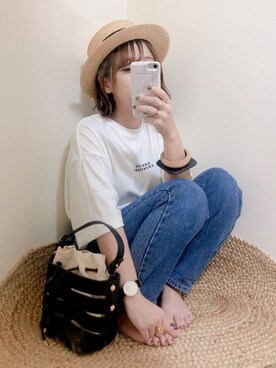 「GRL（グレイル）のアイテム（リング）」を使った、yumi.さん（レディース・151cm）の夏コーディネート