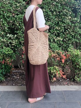 「DHOLIC（ディーホリック）のアイテム（サンダル）」を使った、yumi.さん（レディース・151cm）の夏コーディネート