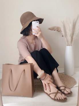 「GRL（グレイル）のアイテム（リング）」を使った、yumi.さん（レディース・151cm）の夏コーディネート