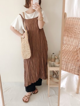 「GRL（グレイル）のアイテム（リング）」を使った、yumi.さん（レディース・151cm）の夏コーディネート