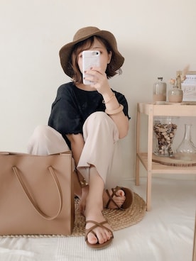 「GRL（グレイル）のアイテム（リング）」を使った、yumi.さん（レディース・151cm）の夏コーディネート