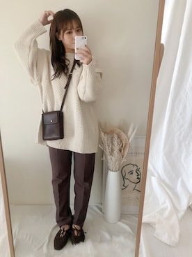 「GRL（グレイル）のアイテム（リング）」を使った、yumi.さん（レディース・151cm）の秋コーディネート