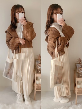 「GRL（グレイル）のアイテム（リング）」を使った、yumi.さん（レディース・151cm）の秋コーディネート