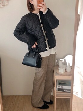 「apres jour（アプレジュール）のアイテム（パンツ）」を使った、yumi.さん（レディース・151cm）の冬コーディネート