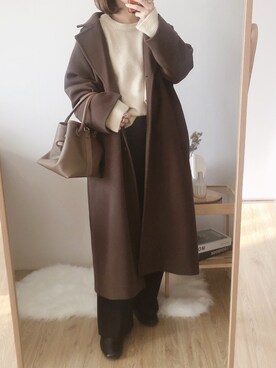 「しまむら（シマムラ）のアイテム（ジャケット/アウター）」を使った、yumi.さん（レディース・151cm）の冬コーディネート