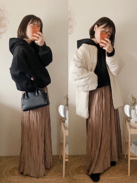 「LIAN（リアン）のアイテム（ダウンジャケット/コート）」を使った、yumi.さん（レディース・151cm）の冬コーディネート