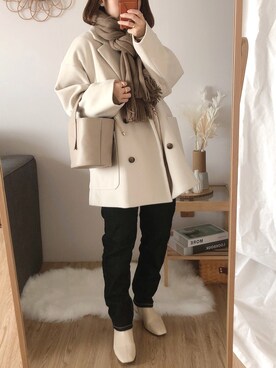 「GUSCIO（グッシオ）のアイテム」を使った、yumi.さん（レディース・151cm）の冬コーディネート
