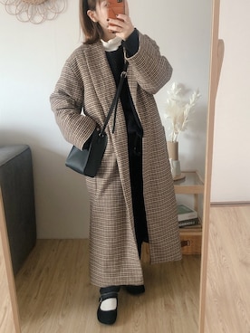 「RETRO GIRL（レトロガール）のアイテム（その他アウター）」を使った、yumi.さん（レディース・151cm）の冬コーディネート