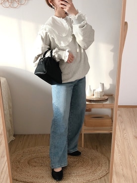 「sakishimatokyo（サキシマトーキョー）のアイテム（トップス）」を使った、yumi.さん（レディース・151cm）の春コーディネート