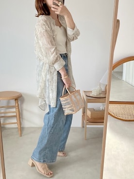 「ESPERANZA（エスペランサ）のアイテム（サンダル）」を使った、yumi.さん（レディース・151cm）の春コーディネート