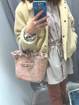 「お買い物」｜「アイテム（ジャケット/アウター）」を使った、suiさん（レディース・161cm）の冬コーディネート