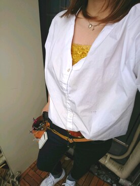 「Archive（アーカイブ）のアイテム（トップス）」を使った、hi-chicchiさん（レディース・147cm）の春コーディネート