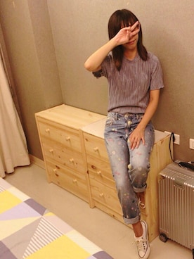 「通勤穿搭」｜「アイテム（その他トップス）」を使った、Queさん（レディース・153cm）の夏コーディネート