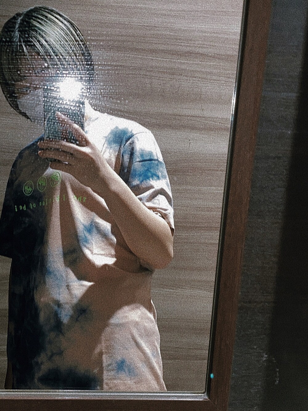 「今日のコーデ、ディーゼル、おしゃれさんと繋がりたい、低身長」｜「DIESELのメンズ Tシャツ タイダイ（Tシャツ/カットソー、ピンク系）」を使った、Rieruさん（レディース・155cm）の夏コーディネートの1枚目の写真