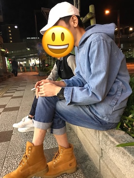 「STUSSY（ステューシー）のアイテム（デニムジャケット）」を使った、panchan.さん（メンズ・181cm）の春コーディネート