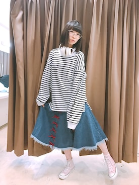 「アイテム（その他雑貨、ホワイト系）」を使った、ピンキー！/ 藤咲彩音さん（レディース・158cm）の夏コーディネート