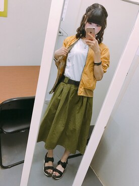 「AVIREX（アヴィレックス）のアイテム（ジャケット/アウター）」を使った、ピンキー！/ 藤咲彩音さん（レディース・158cm）の秋コーディネート