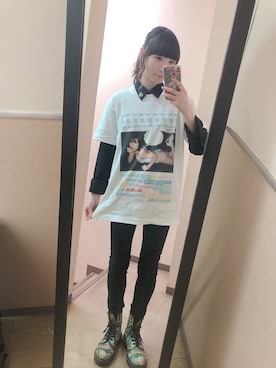 「LAD MUSICIAN（ラッドミュージシャン）のアイテム」を使った、ピンキー！/ 藤咲彩音さん（レディース・158cm）の春コーディネート