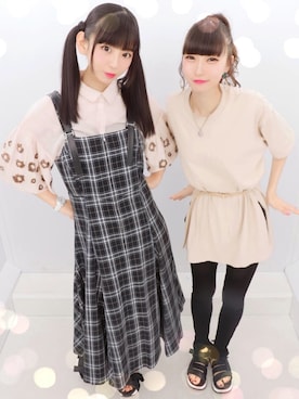「プリクラ」｜「アイテム（その他）」を使った、ピンキー！/ 藤咲彩音さん（レディース・158cm）の夏コーディネート