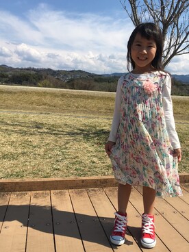 「H&M（エイチ・アンド・エム）のアイテム（ワンピース/ドレス）」を使った、a.s.sさん（キッズ・110cm）の春コーディネート