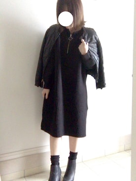 Jeanasis ジーナシス の フロントzipニットワンピース ワンピース Wear