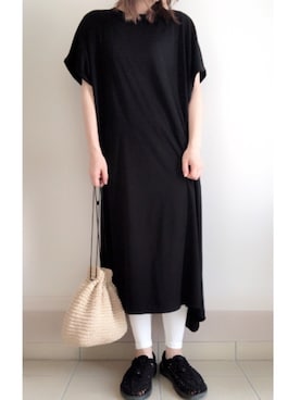 「SLOBE IENA（スローブイエナ）のアイテム（かごバッグ）」を使った、nonさん（レディース・154cm）の夏コーディネート