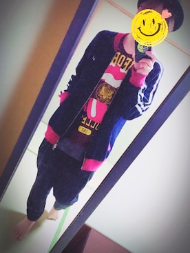 「glamb（グラム）のアイテム（ジャージ）」を使った、keitaさん（メンズ・165cm）の春コーディネート