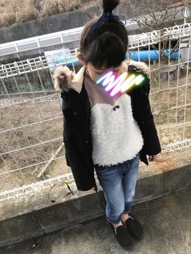 「おんなのこコーデ」｜「アイテム（スリッポン）」を使った、Da-r!さん（キッズ・120cm）の冬コーディネート