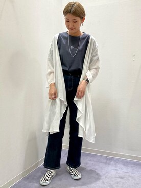 「Bou Jeloud（ブージュルード）のアイテム（その他アウター）」を使った、ウエダマナミさん（レディース・167cm）の春コーディネート