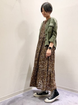 「Bou Jeloud（ブージュルード）のアイテム（ジャケット/アウター）」を使った、ウエダマナミさん（レディース・167cm）の夏コーディネート