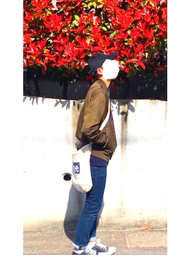 「MARVEL（マーベル）のアイテム（帽子）」を使った、ともきさん（メンズ・170cm）の春コーディネート