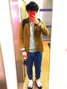 「アイテム（PC・スマホグッズ/家電）」を使った、。さん（メンズ・173cm・20代）の秋コーディネート