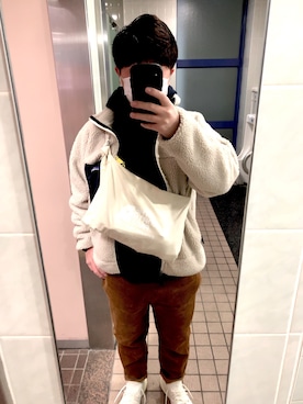 「COOKMAN（クックマン）のアイテム（トップス）」を使った、。さん（メンズ・173cm）の冬コーディネート