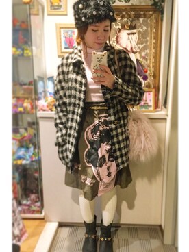 「あちゃちゅむ」｜「アイテム（ブーツ）」を使った、laniさん（レディース・153cm）の冬コーディネート