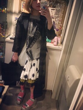 「MARC JACOBS（マークジェイコブス）のアイテム（ワンピース/ドレス）」を使った、laniさん（レディース・153cm）の秋コーディネート