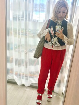 「MARC JACOBS（マークジェイコブス）のアイテム（サンダル）」を使った、laniさん（レディース・153cm）の秋コーディネート