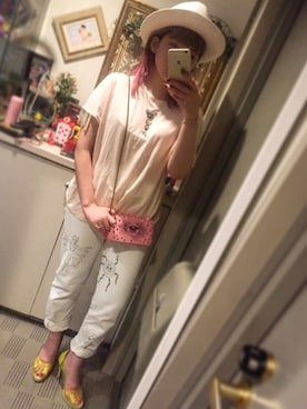 「あちゃちゅむ」｜「アイテム（パンツ）」を使った、laniさん（レディース・153cm）の夏コーディネート