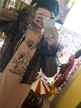 「E.T.」｜「アイテム（アクセサリー）」を使った、laniさん（レディース・153cm）の春コーディネート