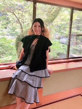 「vanillaのアイテム」を使った、laniさん（レディース・153cm）の夏コーディネート