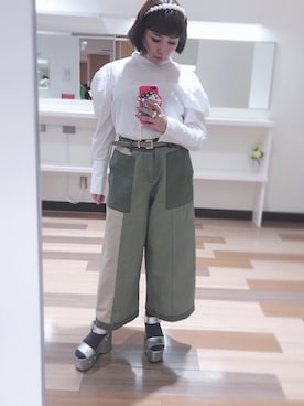 「MARC JACOBS（マークジェイコブス）のアイテム（サンダル）」を使った、laniさん（レディース・153cm）の春コーディネート