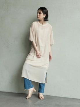 「アントマリーズ」｜「アイテム（ワンピース）」を使った、Aunt Marie'sさん（レディース・168cm）の夏コーディネート