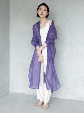 「アイテム（ワンピース/ドレス、パープル系）」を使った、Aunt Marie'sさん（レディース・168cm）の夏コーディネート