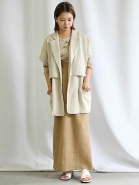 「select MOCA（セレクトモカ）のアイテム（その他アウター）」を使った、SELECT MOCA SNAPさん（レディース・150cm）の夏コーディネート