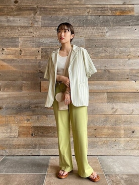 「select MOCA（セレクトモカ）のアイテム（その他アウター）」を使った、SELECT MOCA SNAPさん（レディース・162cm）の夏コーディネート
