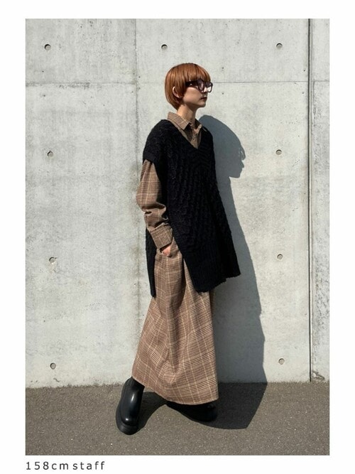 チェック柄シャツワンピース（ワンピース）｜select MOCA（セレクト