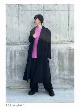 「select MOCA（セレクトモカ）のアイテム（その他アウター）」を使った、SELECT MOCA SNAPさん（レディース・161cm）の秋コーディネート