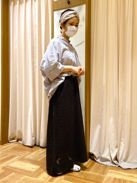「透かし編みスカート」｜yukiさん（レディース・147cm）の春コーディネート