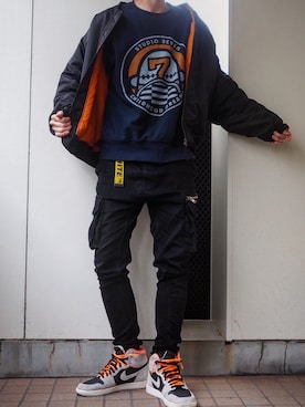 「PAGEBOY（ページボーイ）のアイテム（ジャケット/アウター）」を使った、heyheyさん（メンズ・182cm）の冬コーディネート
